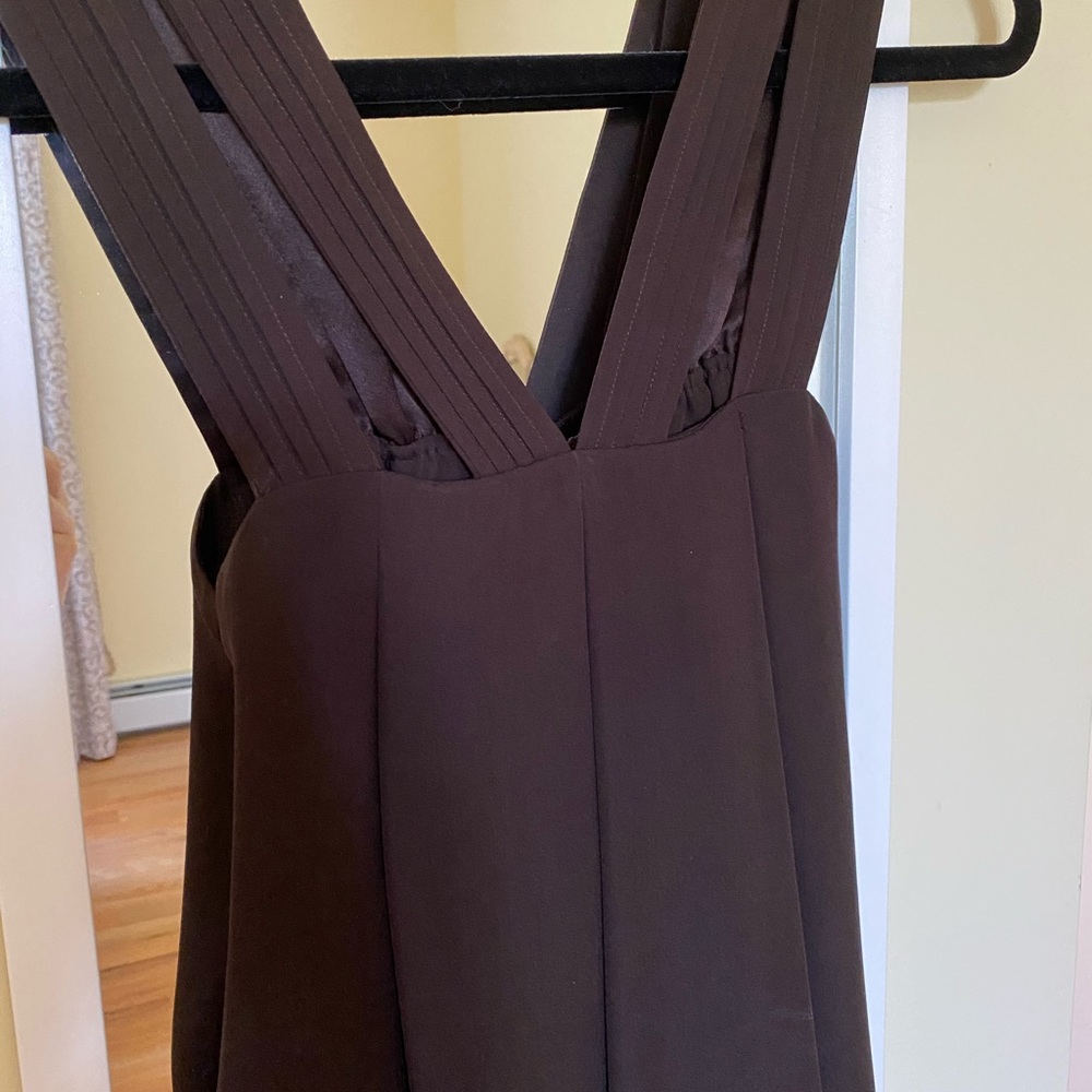 Alice + Olivia Brown Silk Top